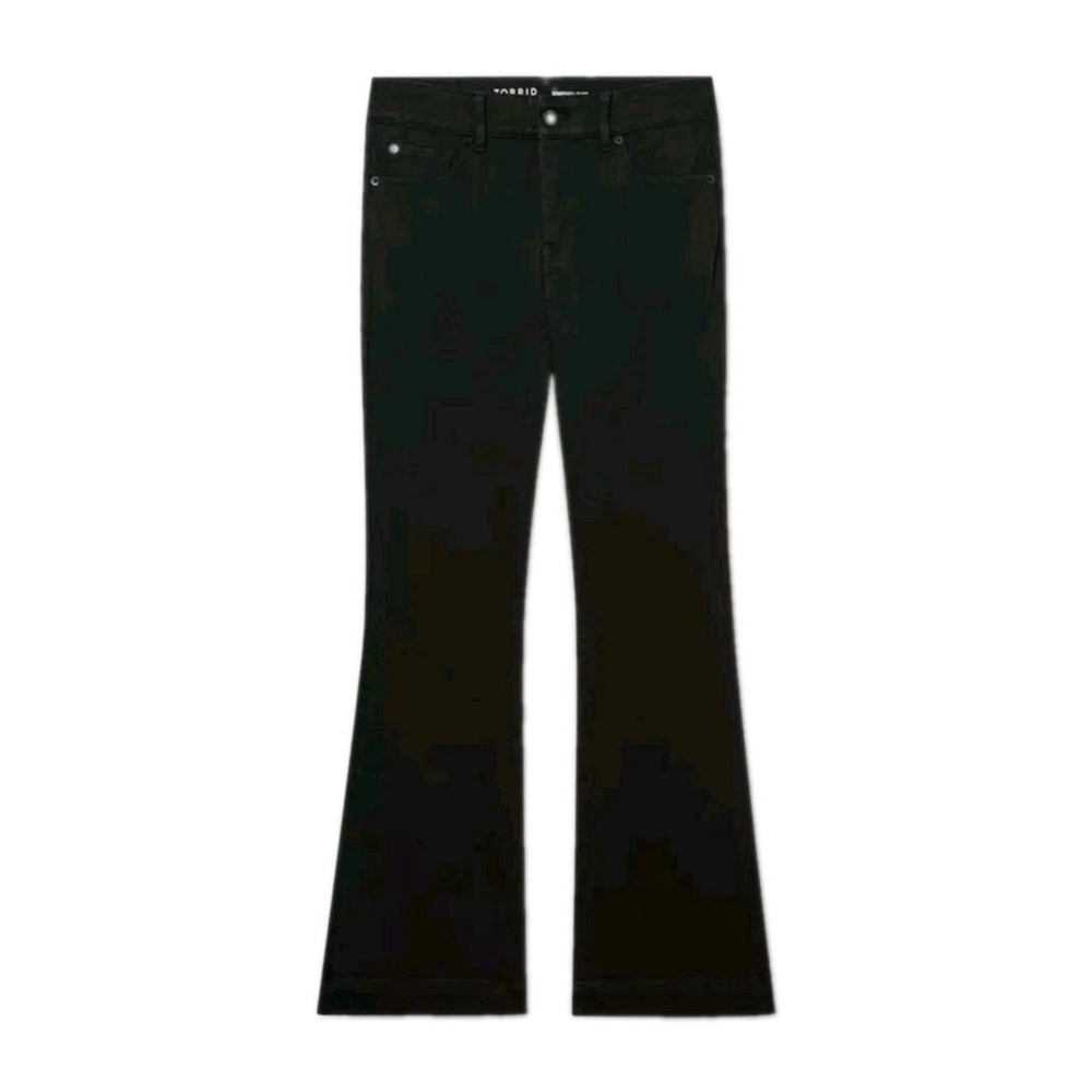 NWT Torrid Bombshell Flare Super Soft Stretch Jeans, Black, Sz 28 Tall